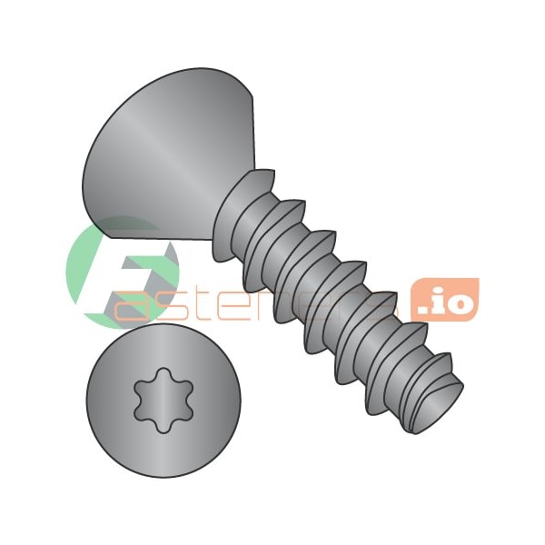 Newport Fasteners Thread Forming Screw, #6 x 3/8 in, Black Oxide Steel Flat Head Torx Drive, 10000 PK 842959 - main